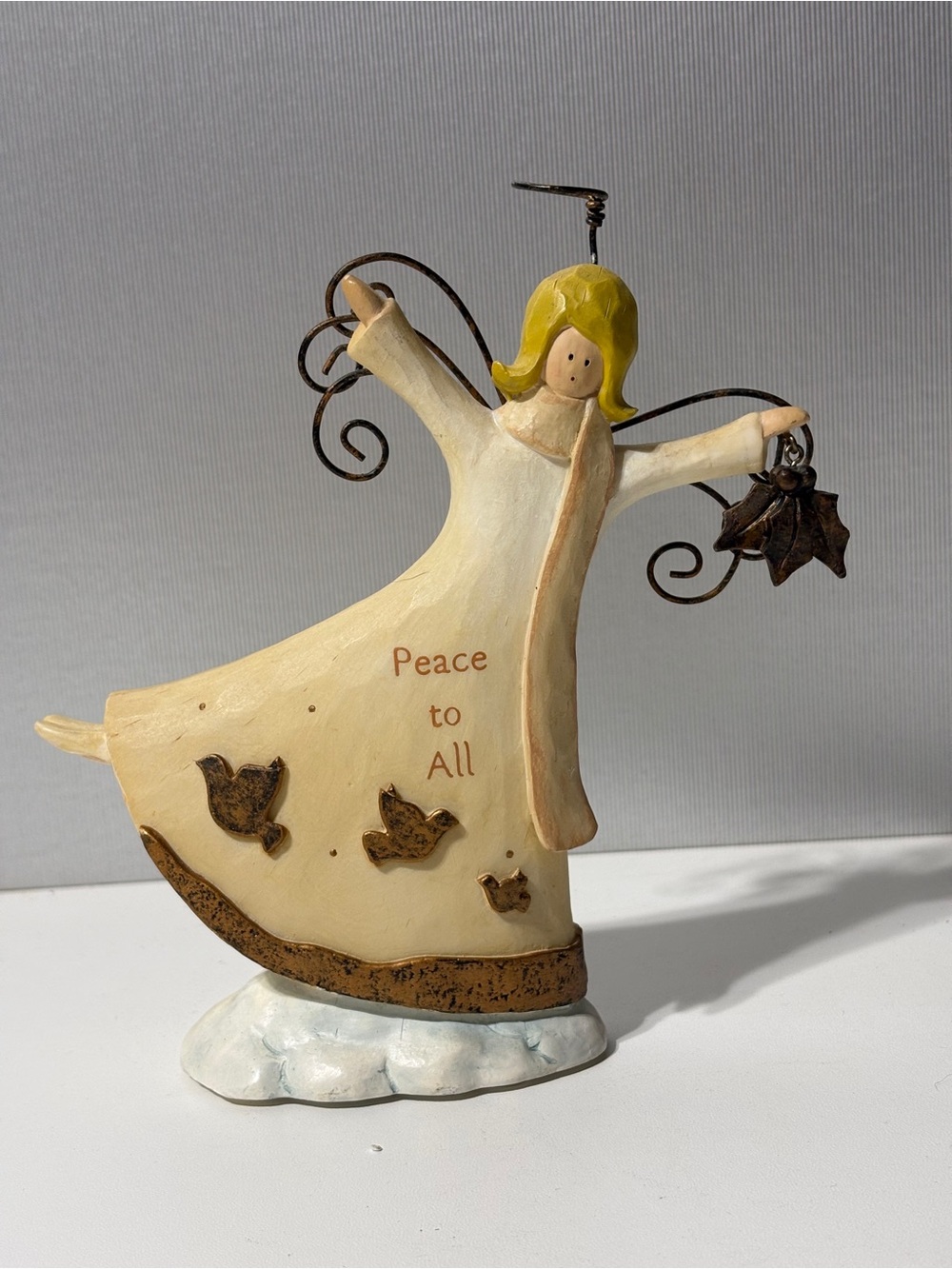 Vintage Russ Berrie & Co. "Glitter & Gold" Collection Angel Figurine